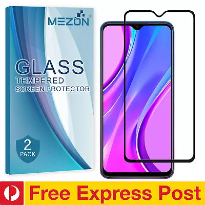 [2 Pack] Full Cover Xiaomi Redmi 9 Premium 9H HD Tempered Glass By MEZON • $25.99