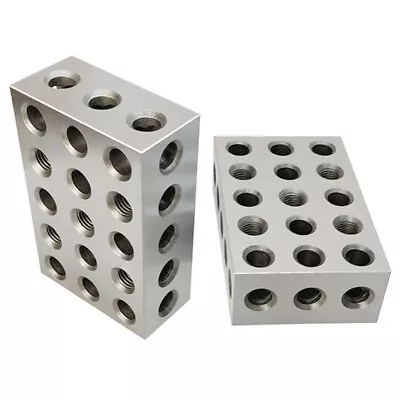 2-4-6 Blocks Matched Pair 23 Holes 0.0003 Precision Machinist Set Up Blocks • $76.77