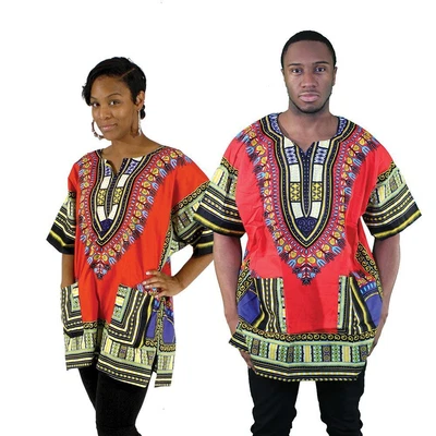 £17 • Buy Unisex Dashiki Print Short Sleeve Shirt/Top/Blouse In Colour And Sizes