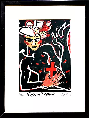 Elvira Bach Foto-Multiple Hand-Signiert 7 7/8x11 13/16in With Frame Present • $157.62