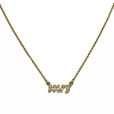 Kate Spade MRS Necklace Say Yes Pave CZ Bride Wedding Party Gift Goldtone Chain • $29.99