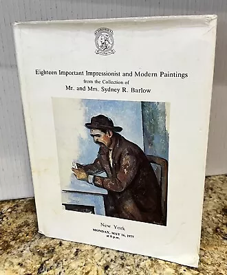 Vintage Christie’s 18 Important Impressionists And Modern Paintings May 161977 • $83