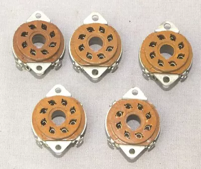 Lot Of 5 NOS Cinch 8-Pin Micanol Octal Tube Sockets W/Lugs For DIY Audio / Radio • $34