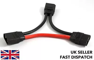 XT90 Female To 2 X Male Serial Connector Cable 10 AWG Silicone Wire • £8.50