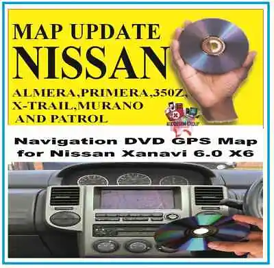 Nissan Sat Nav Map AlmeraPrimera350ZX-TrailMuranoPatrol Update DVD • £17