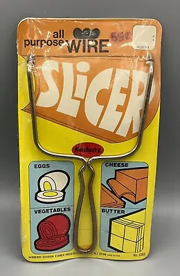 Vtg Kenberry All Purpose Wire Cheese Slicer Manual Metal Cutter No Roller NOS • $12.99