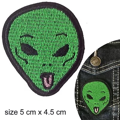 Alien Iron On Patch Puke Sick Green UFO Extraterrestrial Space Planet Patches • $5.95