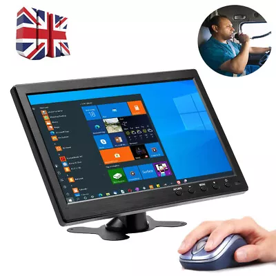 10.1 Inch Screen Portable Monitor HD 1024x600 AV/VGA/HDMI/BNC Video Display • £42.99