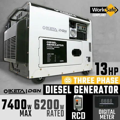 Diesel Generator 7400W Max Electric Start Work Site Camping Portable Power Suppl • $1699