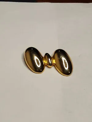 Maxine Denker Vintage Brooch Pin Modern Amoeba Gold Tone Abstract Polished Round • $17.95