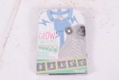 $29.99 • Buy Woombie Grow With Me Baby Swaddle 0-18 Months Blue Lightning Bolts