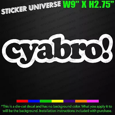 CYABRO Funny Car Window Decal Bumper Sticker JDM Turbo Drift Race Euro VDUB 598 • $3.75