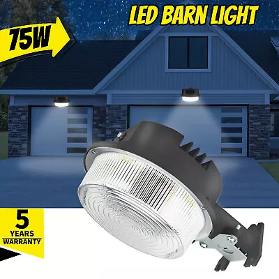 LED Security Area Light 75 Watts - Barn Light Dusk To Dawn With Photocell • $41.29