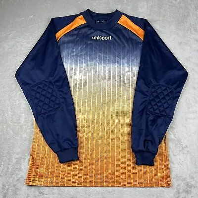 Vintage Uhlsport Goalkeeper Football Shirt Soccer Jersey Mens XL Blue Orange • $64.99