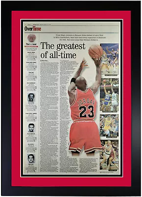 #23 Michael Jordan Retires Framed & Matted Newspaper Print 1/14/99 Sports Art • $139.99