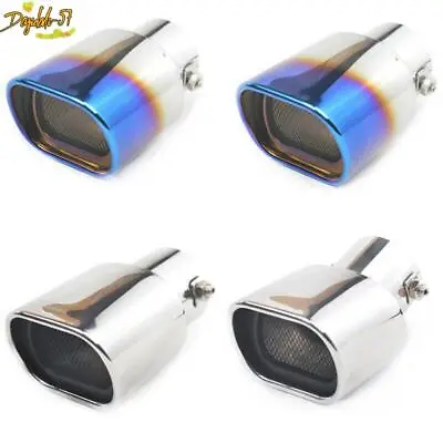 Car Exhaust Pipe Tip Rear Tail Throat Muffler Stainless Steel Square Accessory • $32.63