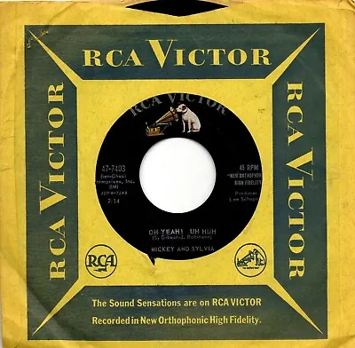 Mickey & Sylvia:Oh Yeah! Uh Huh/To The Valley:US RCA Victor:1958 • $12.63