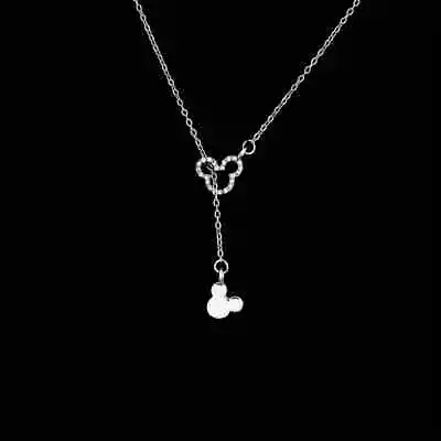 Elegant 925 Sterling Silver Mickey Mouse Fashion Jewelry Charms Pendant Necklace • $19.74