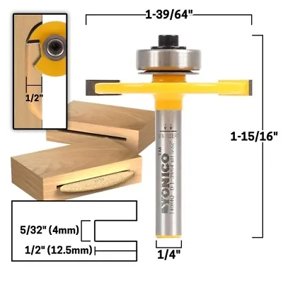 Biscuit Joint Slot Cutter Router Bit - 1/4  Shank - Yonico 14084q • $13.95