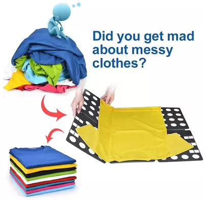 Adult Adjustable T-Shirt Organizer Clothes Fast Folder Folding Board Laundry • $21.01