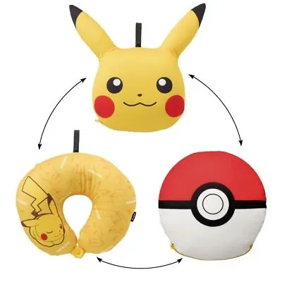 3WAY Neck Pillow That Can Be A Monster Ball Or Pikachu Pokemon From Japan New • $140.54