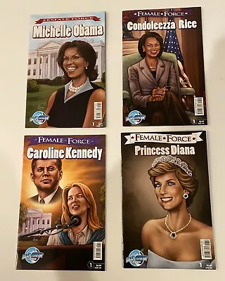  4 Female Force Comics / Blue Water - Michele Obama / Princess Diana/ C Rice + • $19.99