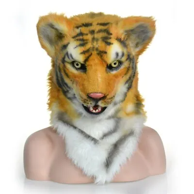 $73.50 • Buy Fursuit Animal Costume Lifelike Headgear Tiger Hood Mouth Moving Cos