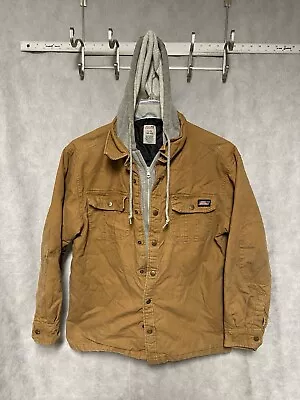 Dickies Jacket Men L Duck Canvas Quilt Lined Hooded Chore Work Barn 5211DK Coat • $27.99