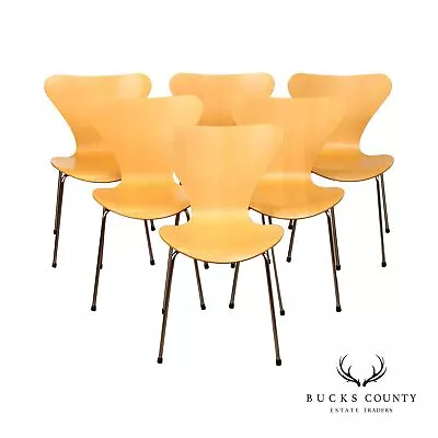 Arne Jacobsen For Fritz Hansen Danish Modern Set Of Six Dining Chairs • $1895