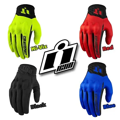 ICON ANTHEM 2 Mesh/Leather Touchscreen Motorcycle Gloves  Choose Size/Color • $40