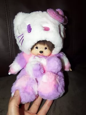 Rare Monchhichi  Hello Kitty Baby Plush  Pink /Purple  Vintage ?!LAST ONE • $39