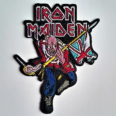 Iron Maiden Trooper Patch Iron On Sew Heavy Rock Metal Eddie Music 80's Jacket • $10