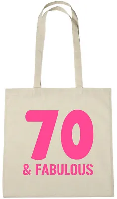 70 & Fabulous Bag 70th Birthday Gifts Presents For 70 Year Old Women Wife Mum • £5.99