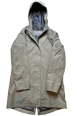 Eddie Bauer WeatherEdge Stretch Rain Long Jacket Green Woman’s Size M Outdoor • $39.95