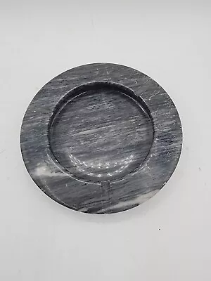 Gray And White Marble Stone Round Ash Tray 5 3/4” • $19.99