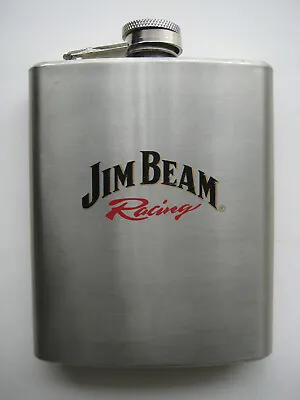 $9 • Buy Jim Beam Racing Flask - Stainless Steel - 7 Oz