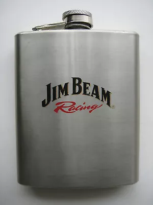 $9 • Buy Jim Beam Racing Flask - Stainless Steel - 7 Oz