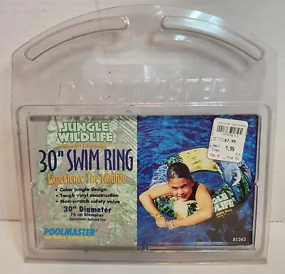 New In Package Vtg Jungle Wildlife Series 30 Inch Swim Ring Poolmaster 1998  • $29.99