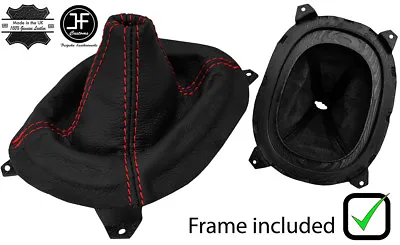 Red Stitch Leather Gear Gaiter+plastic Frame Fits Mazda Rx7 Fd3s 92-02 • $387.40