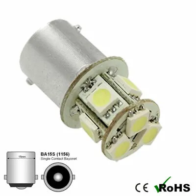 24 Volt Blue 8 Smd Led Bulb Glb149 Ba15s 5w R5w R10w Positive Negative Earth • $5.67