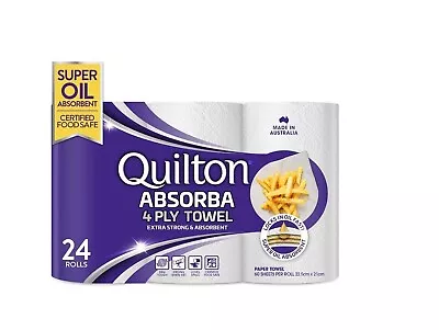 Quilton Absorba Paper Towel Rolls Pack Of 24 • $32.65
