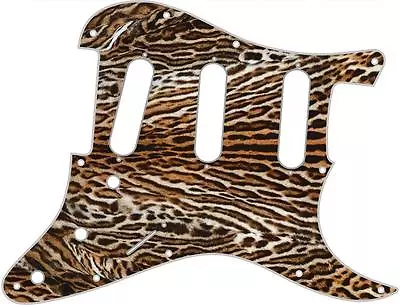 Stratocaster Strat Pickguard Custom Fender SSS 11 Hole Guitar Leopard Print 3 • $47.47