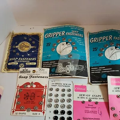 Vintage Snaps And Fasteners Lot Dating Back To 1948 • $6.59