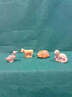 4x Wade Whimsies Hedgehog Duck Cow & Otter. Made In England. • £8.99