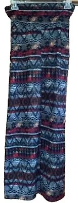 No Comment Slip On Floor Length Red Black White Orange Stretchy Skirt Size Small • $10