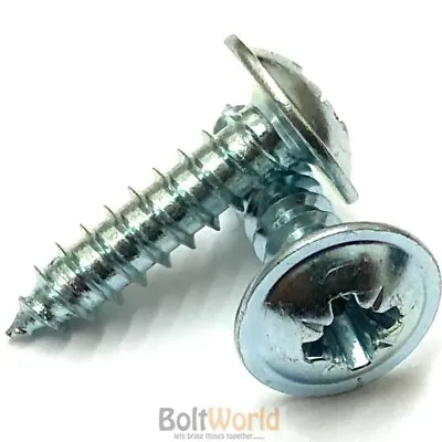 4g - 10g ZINC POZI RECESSED FLANGED SELF TAPPING TAPPER SCREWS PAN HEAD AB POINT • £79.03