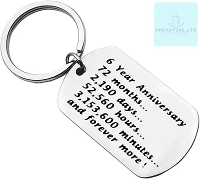 Wedding Anniversary Keyring Gifts 6 Year Anniversary Keyring Gift For Wife Gifts • £12.69