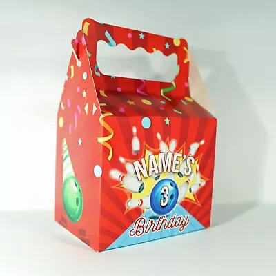 10 Pin Bowling Party Strike Children's Kids Personalised Party Boxes Bags Favour • £1.25