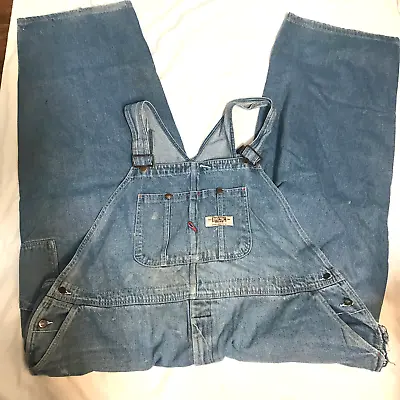 Big Mac Size 56 X 30 Overalls Worn  Stained Plenty Of Life Left Couple Small Rip • $19.69