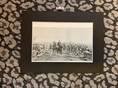 Antique Iconic Art Print Of THE CHARGE OF THE LIGHT BRIGADE   1890-1900  Rare • £22.99